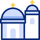 iglesia con cúpula azul animated icon