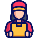 mujer repartidora icon