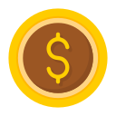 moneda de dólar estadounidense icon