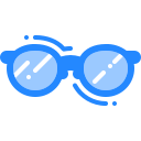 Semi round glasses icon