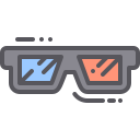 Gafas 3d icon