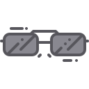 Rectangle glasses icon