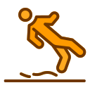 Slipping hazard icon