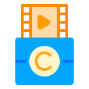 video protegido por derechos de autor icon