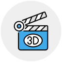 película en 3d icon