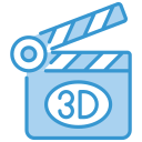 película en 3d icon