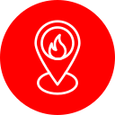 ubicación del incendio icon