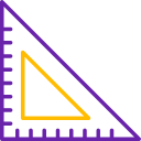 regla triangular icon