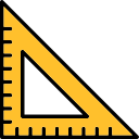 regla triangular icon