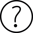 Question mark thin doodle icon