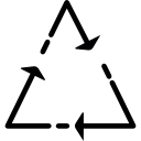 signo de reciclaje triangular 