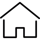 eenvoudig huis dun icoon