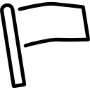 Прямоугольный флаг с рисунком полюса 