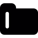simbolo della cartella nera icona