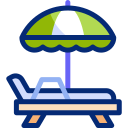 Sun umbrella icon