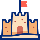 Sand castle icon