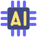 procesador de inteligencia artificial icon