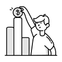 crecimiento financiero icon