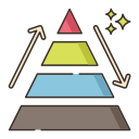 gráfico piramidal icon