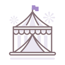 Circus tent icon