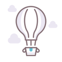 Hot air balloon icon