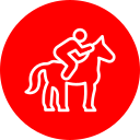 jinete a caballo icon