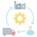 gestión de la cadena de suministro icon