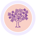 árbol en flor icon