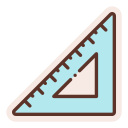 regla triangular icon