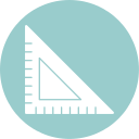 regla triangular icon