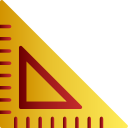 regla triangular icon