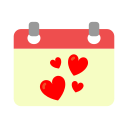 calendario de san valentin icon