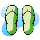 Flip flops icon