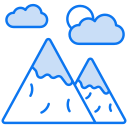 montaña cubierta de nieve icon