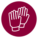 guantes de goma icon