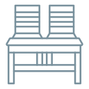 mesa y silla icon