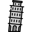 torre inclinada de pisa Ícone
