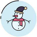 muñeco de nieve navideño icon