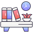 estante de livros 