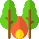 árbol en llamas icon