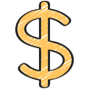 signo de dólar icon