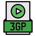 archivo 3gp icon