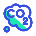 emisión de co2 icon