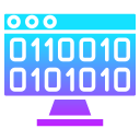 código binario icon