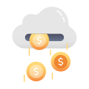 dinero en la nube icon