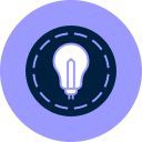 bombilla de luz de neón icon