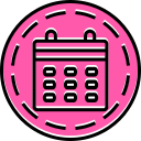 calendario de neón icon