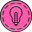 bombilla de luz de neón icon