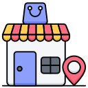 ubicación de la tienda de compras icon