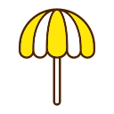 Beach umbrella icon